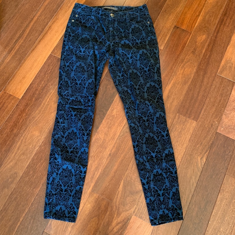 Tinsel velvet pattern pants